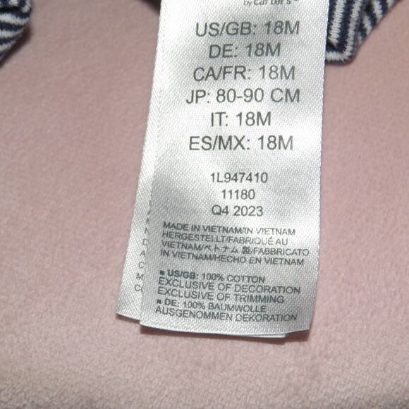 Simple Joys by Carter’s Blue Striped Sleeveless Baby Romper - Picture 6 of 7